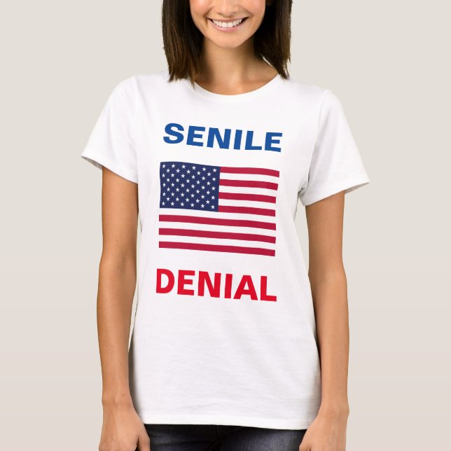 Camisa de mujer "SENILE DENEGACIÓN" de Dementia Jo (Anverso)