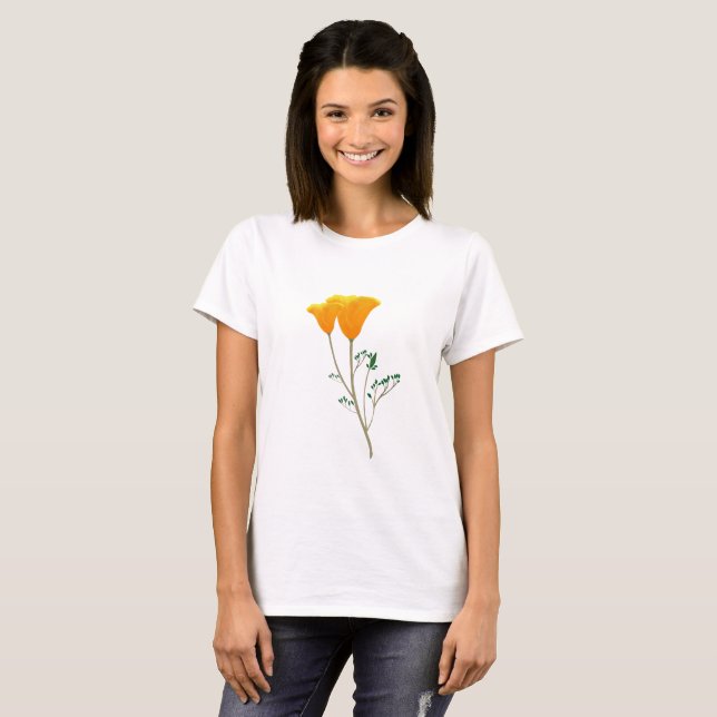 Camisa de mujeres de amapola de California (Anverso completo)