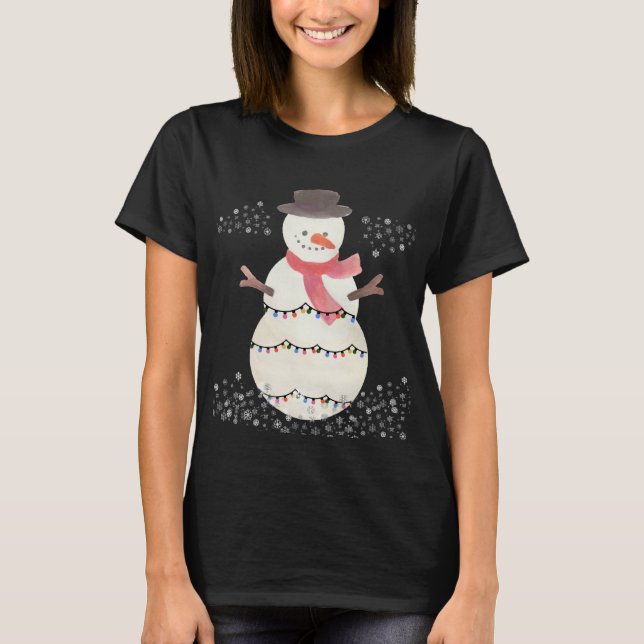 Camisa de muñeco de nieve nevado (Anverso)