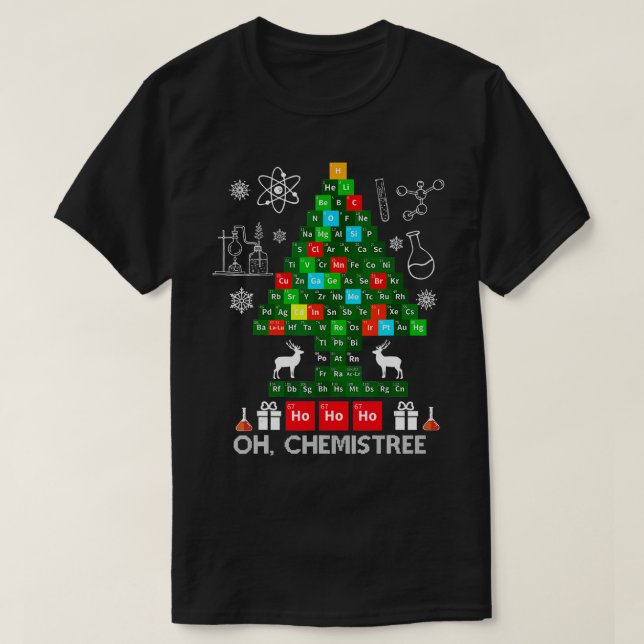 Camisa de Navidades de ciencia Oh Química de árbol (Diseño del anverso)
