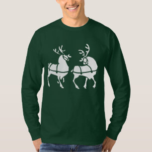 Camisa de Navidades de la camiseta de renos mascul