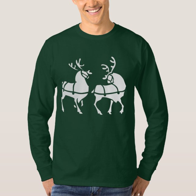 Camisa de Navidades de la camiseta de renos mascul (Anverso)