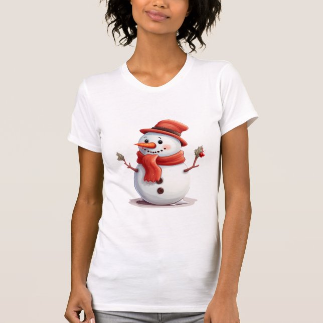 Camisa de Navidades de mujeres de Snowman 🎄 (Anverso)