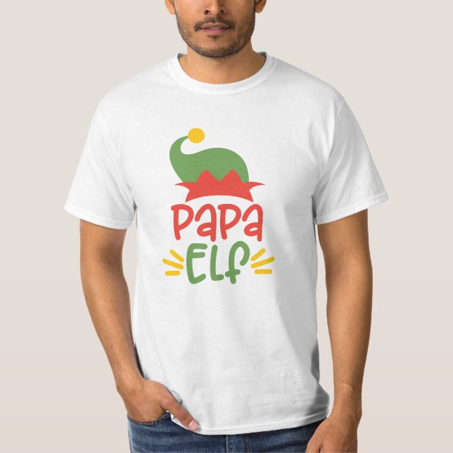 Camisa de Navidades de Papa Elf masculino - Famili (Anverso)