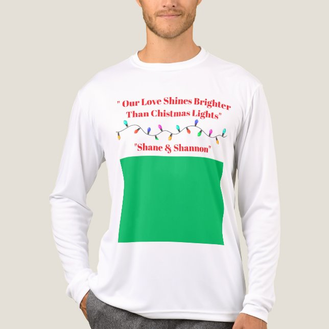 Camisa de Navidades de parejas personalizadas con  (Anverso )