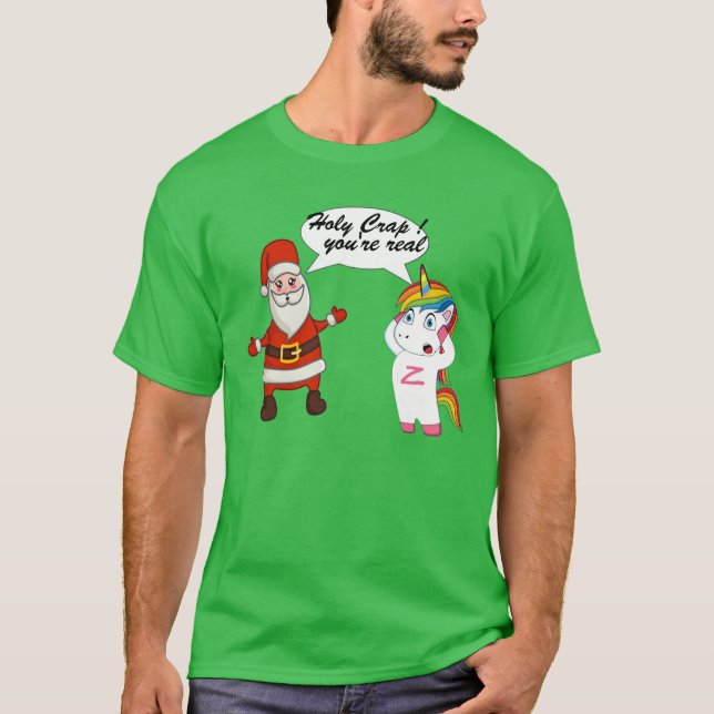 Camisa de Navidades de Santa Unicornio - Graciosa  (Anverso)