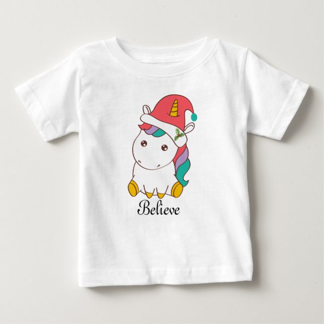 Camisa de Navidades de Unicornio para niños, niños (Anverso)