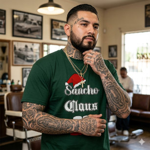 Camisa de Navidades divertidos de Sancho Claus