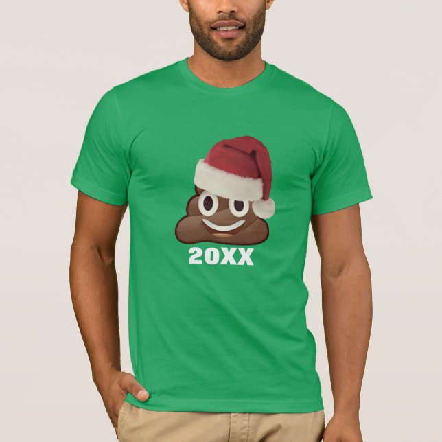 Camisa de Navidades divertidos en la Emoji de poop (Anverso)