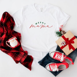 Camisa de Navidades Merry Mama Script