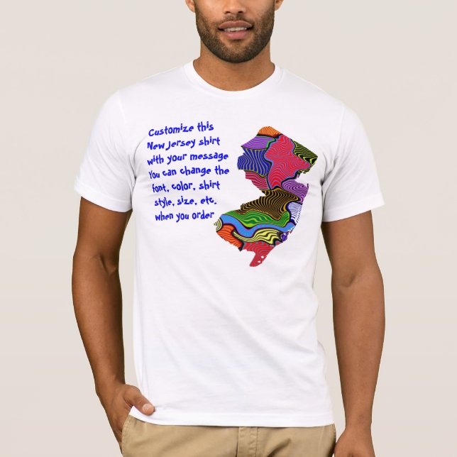 Camisa de New Jersey - personalizado con la (Anverso)