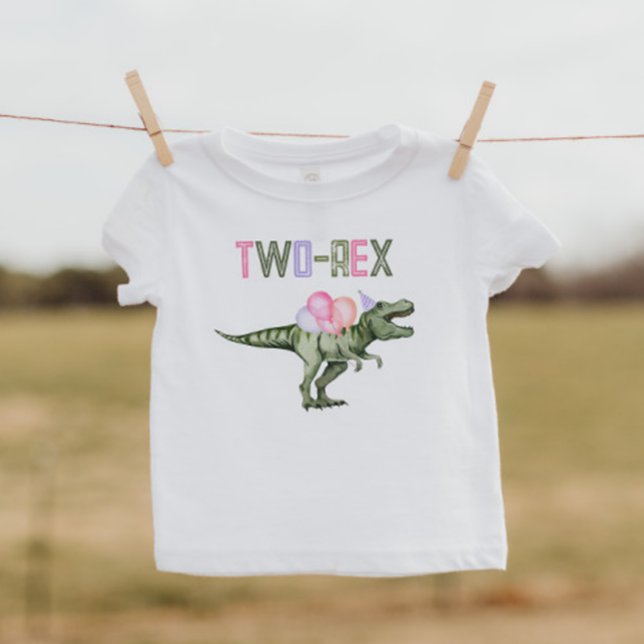 Camisa de niña de dos T-Rex de dinosaurio (Subido por el creador)