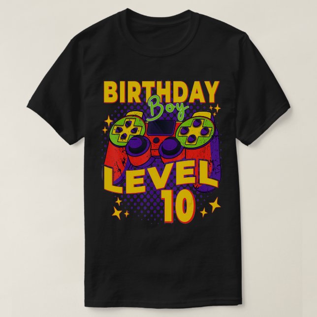 Camisa de niño cumpleaños Jugador de 10 años (Diseño del anverso)
