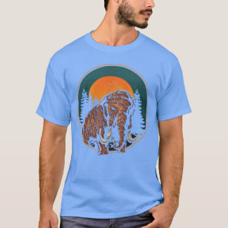 Camisa de niño de animal prehistórico retro mamut