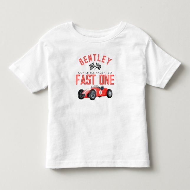 Camisa de niño de cumpleaños rápida de coche de ra (Anverso)