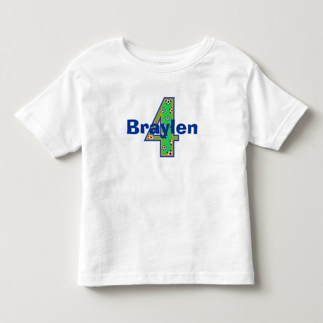 Camisa de niño de fútbol cuarto cumpleaños (Anverso)