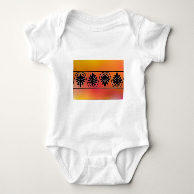 Camisa de niño de la frontera roja y Naranja (Anverso)