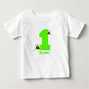 Camisa de niño por el primer cumpleaños de las abe