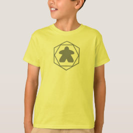 Camisa de niños de arte gris de Meeple en cualquie