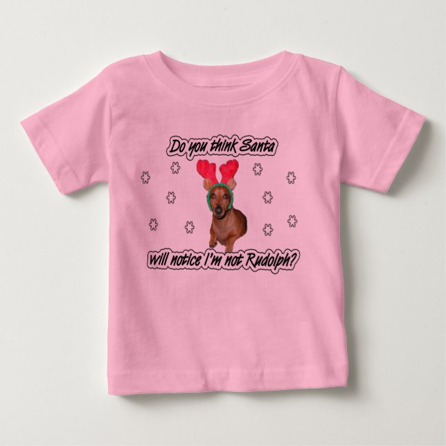 Camisa de niños renos de Dachshund (Anverso)
