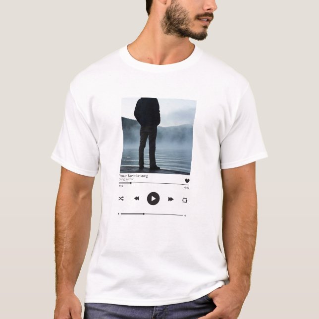 Camisa de nombre de canción personalizado, camiset (Anverso)