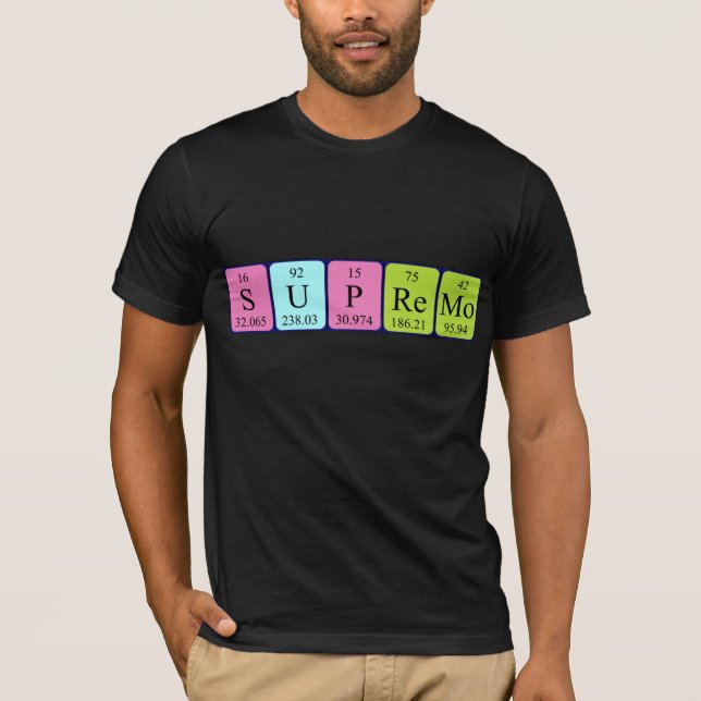 camisa de nombre de tabla periódica (Anverso)