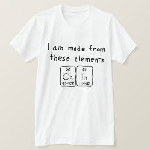 Camisa de nombre de tabla periódica