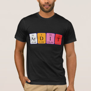 Camisa de nombre de tabla periódica