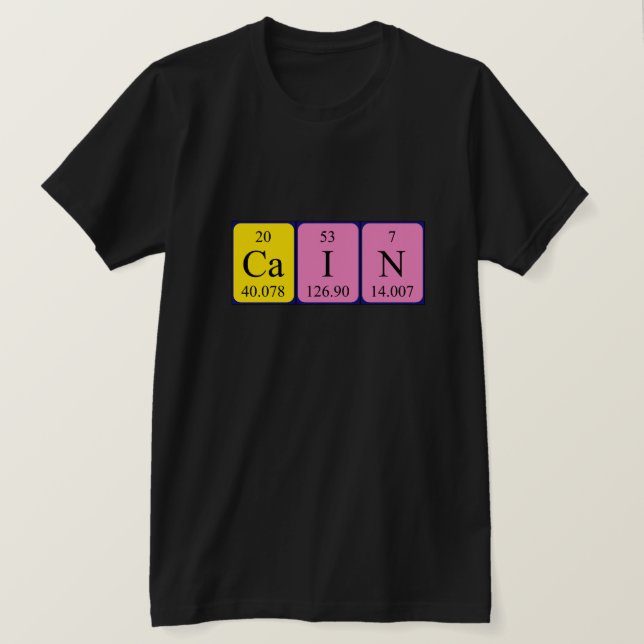 Camisa de nombre de tabla periódica (Anverso del diseño)