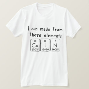 Camisa de nombre de tabla periódica