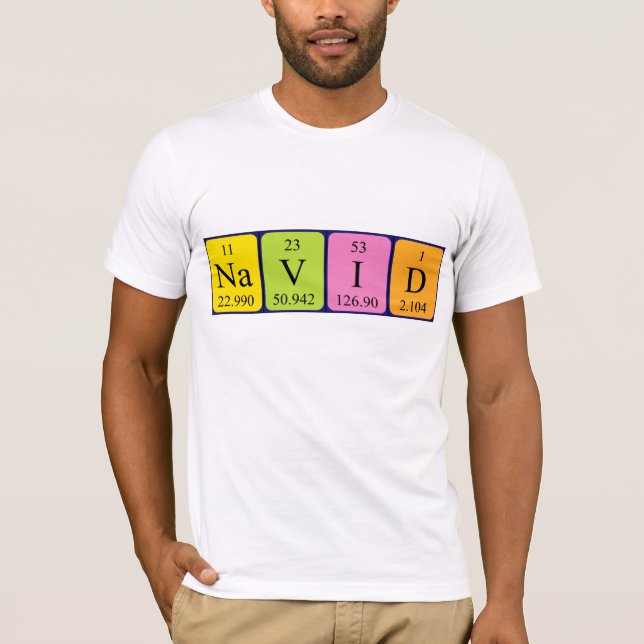 Camisa de nombre de tabla periódica (Anverso)