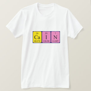Camisa de nombre de tabla periódica