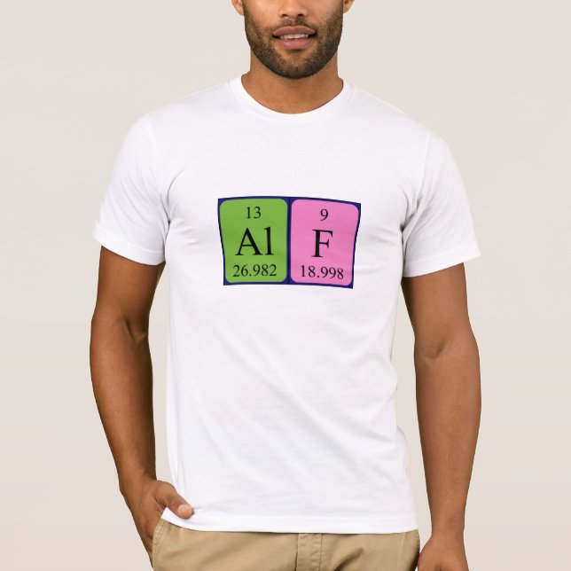 Camisa de nombre de tabla periódica Alf (Anverso)