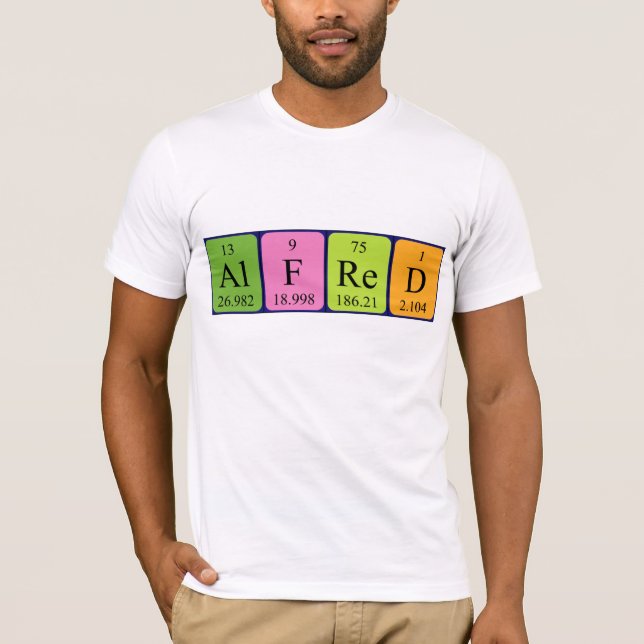 Camisa de nombre de tabla periódica Alfred (Anverso)