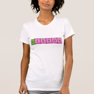 Camisa de nombre de tabla periódica Alisson