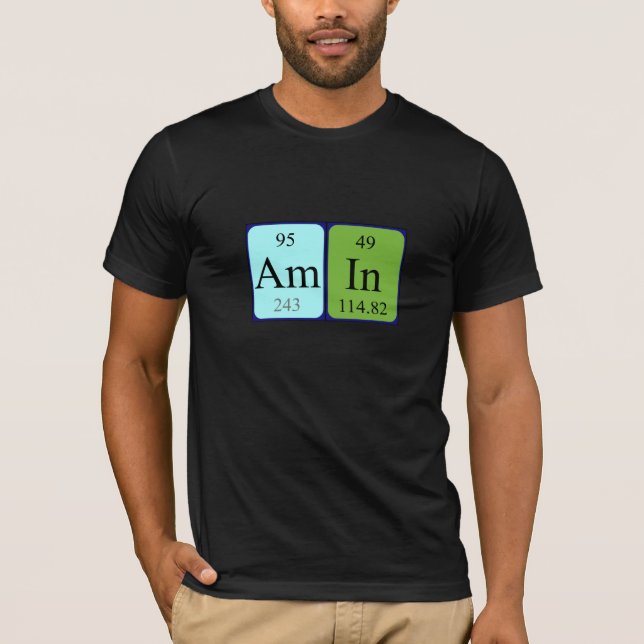 Camisa de nombre de tabla periódica Amin (Anverso)