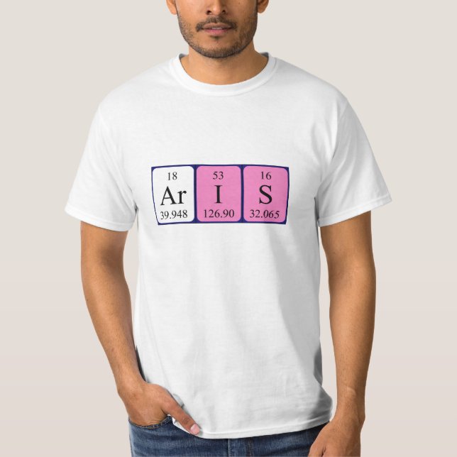 Camisa de nombre de tabla periódica Aris (Anverso)