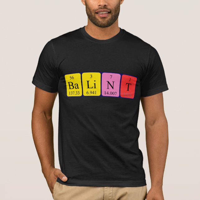 Camisa de nombre de tabla periódica Bálint (Anverso)