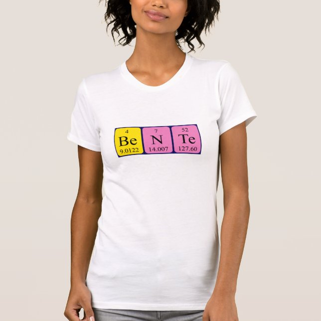 Camisa de nombre de tabla periódica Bente (Anverso)