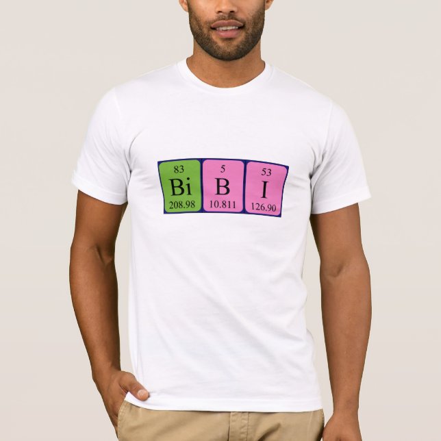 Camisa de nombre de tabla periódica Bibi (Anverso)
