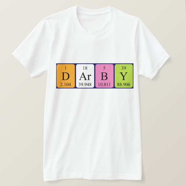 Camisa de nombre de tabla periódica Darby (Anverso del diseño)