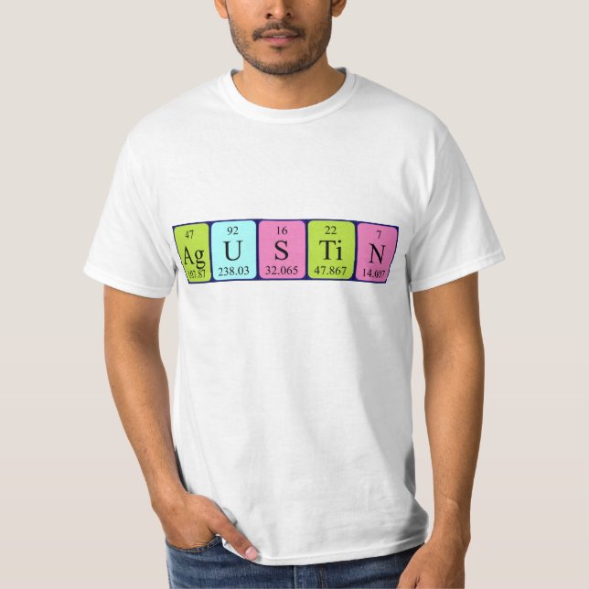 Camisa de nombre de tabla periódica de Agustin (Anverso)