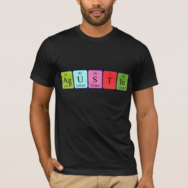 Camisa de nombre de tabla periódica de Agustin (Anverso)