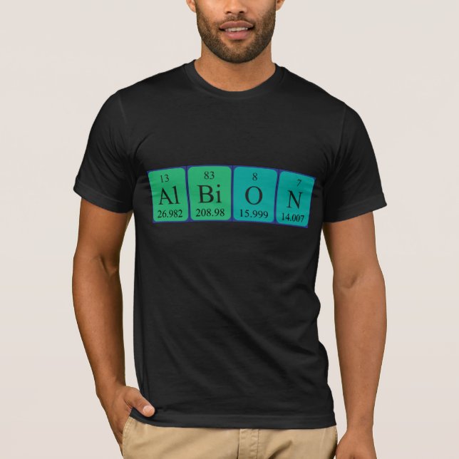 Camisa de nombre de tabla periódica de Albion (Anverso)