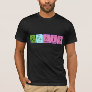 Camisa de nombre de tabla periódica de Alessio
