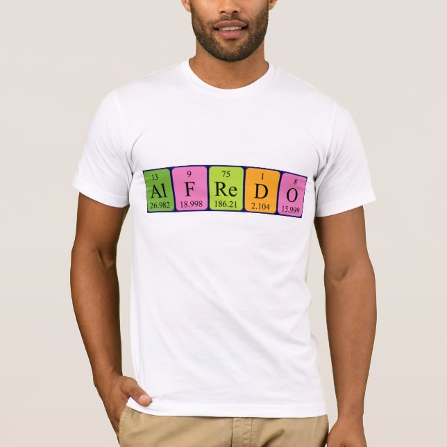 Camisa de nombre de tabla periódica de Alfredo (Anverso)