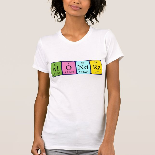 Camisa de nombre de tabla periódica de Alondra (Anverso)