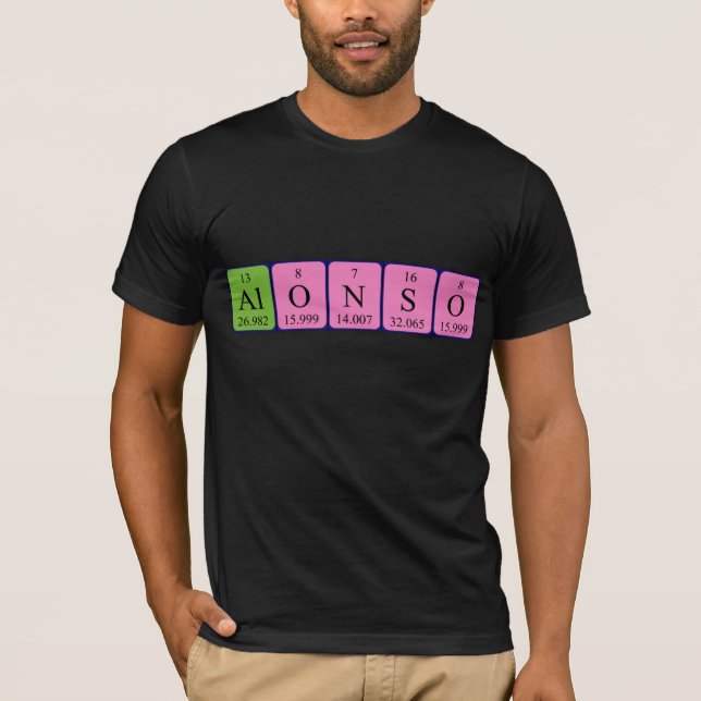 Camisa de nombre de tabla periódica de Alonso (Anverso)