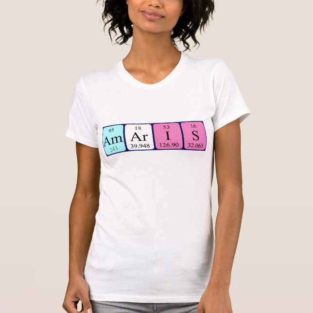 Camisa de nombre de tabla periódica de Amaris (Anverso)
