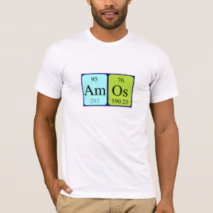 Camisa de nombre de tabla periódica de Amos